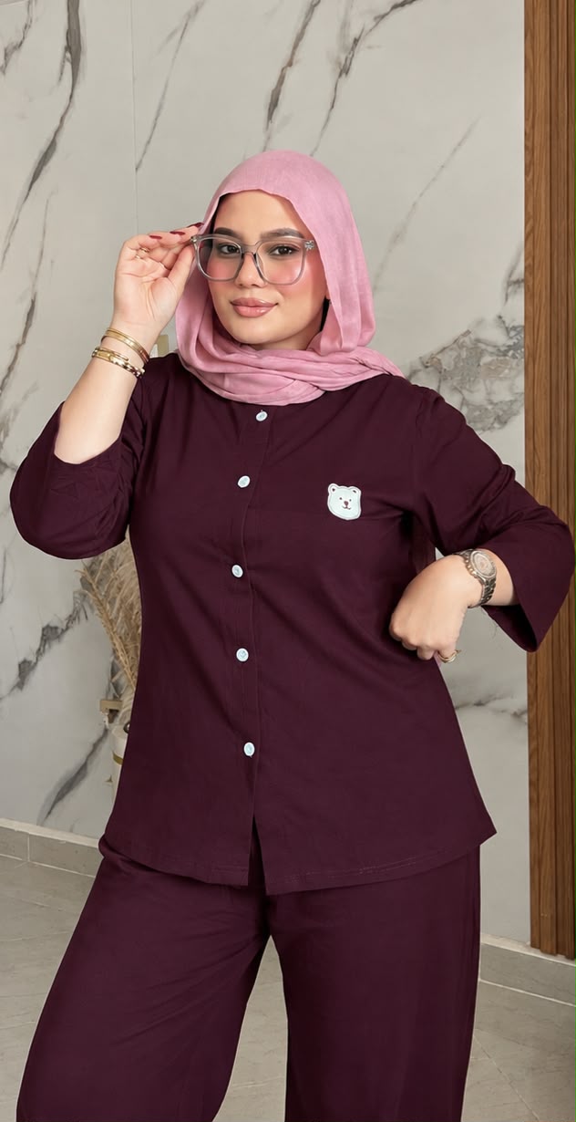 Coton pj bergandy